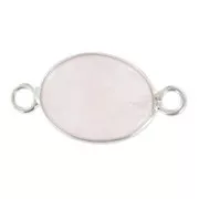 Separatore 2 anelli 17x12 mm Quartz Rose/rodiato