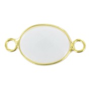 Separatore 2 anelli 17x12 mm White Onyx/dorato