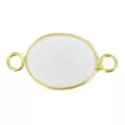 Separatore 2 anelli 17x12 mm White Onyx/dorato