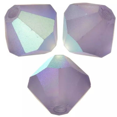 Preciosa perline Biconi - Perline a forma di bicono 6 mm - Tanzanite AB Matt x12