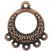 Pendente rotondo per lampadario 16 mm con 5 anelli - Rame invecchiato x1|raw }}