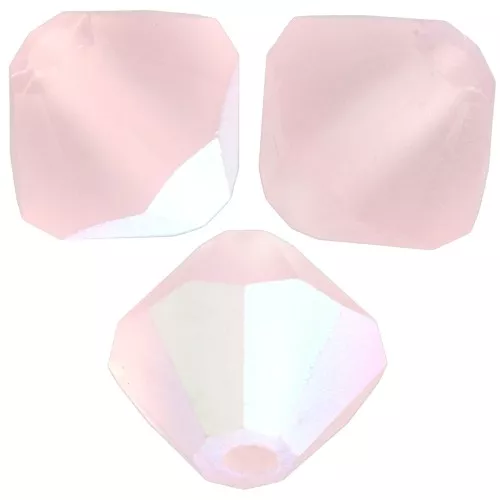 Preciosa Biconi - Perline rondelle 6 mm - Rosa chiaro AB Matt x12