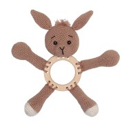 Anello in legno a più fori 80 mm - Naturale x1