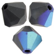 Preciosa Biconi - Perline 6 mm - Jet AB Matt x12