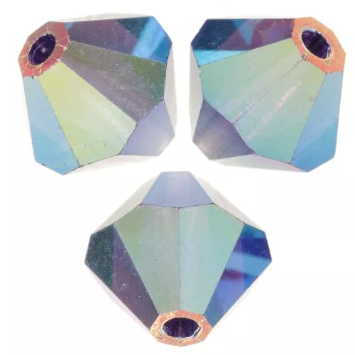 Perle biconi Preciosa- Deep Tanzanite AB 2X x12