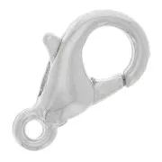 Chiusura a moschettone da 10 mm - Placcatura argento fine x1