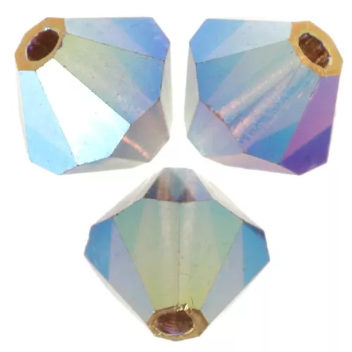 Perle biconi Preciosa 5 mm - Smocked Topaz AB 2X x12