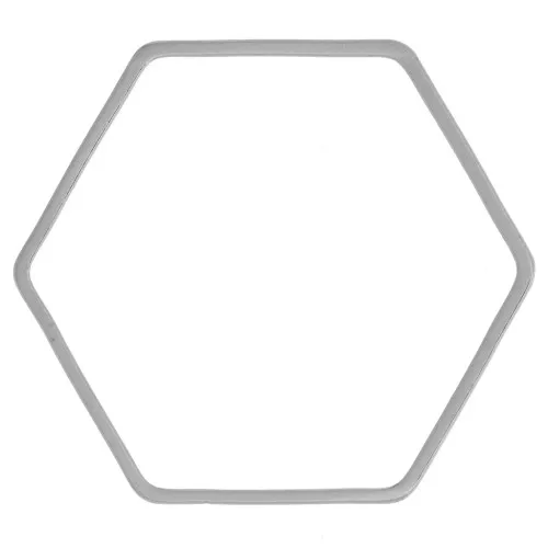 Anelli di montaggio e tessitura esagonali 25x28 mm - Argento x25