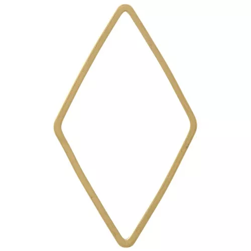 Trama a diamante e anelli di montaggio 33x19 mm - Ottone non trattato x25