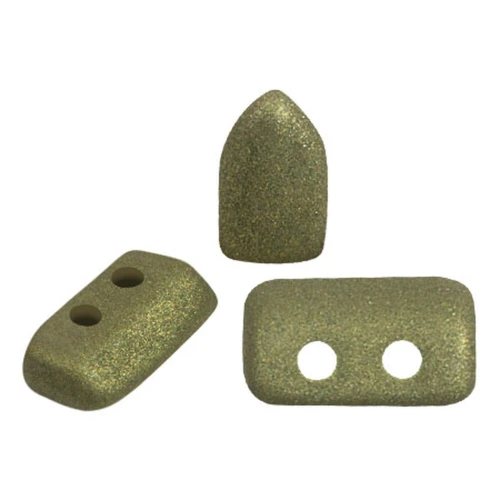 Perle vetro Piros® da Puca® 2x5 mm - Trendy Olive Mat x10g