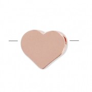 Cuore 7 mm Dorato con oro fino rosa x1|raw }}