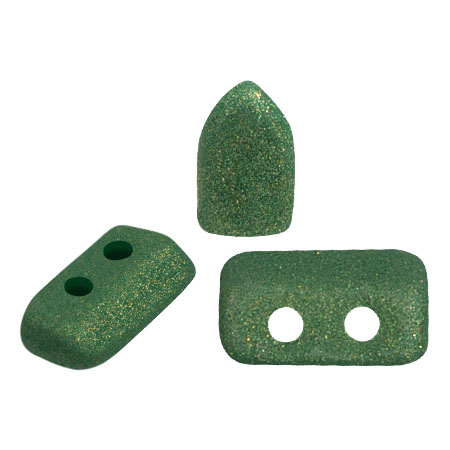 Perle vetro Piros® da Puca® 2x5 mm - Trendy Fern Green Mat x10g
