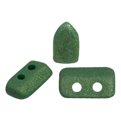Perle vetro Piros® da Puca® 2x5 mm - Trendy Fern Green Mat x10g