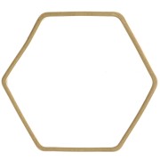 Anelli di montaggio e tessitura esagonali 16x18 mm - Ottone grezzo x25|raw }}