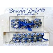 Perle di vetro Volos® da Puca® 4x8 mm - Trendy Royal Blue Mat x10g