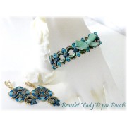 Perle di vetro Volos® da Puca® 4x8 mm - Trendy Persian blue Mat x10g