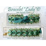 Perle di vetro Volos® da Puca® 4x8 mm - Trendy Light Olive Mat x10g