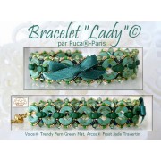 Perle di vetro Volos® da Puca® 4x8 mm - Trendy Olive Mat x10g