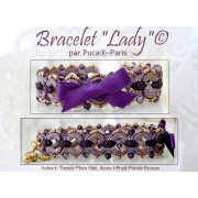 Perle di vetro Volos® da Puca® 4x8 mm - Trendy Wine Lees Mat x10g