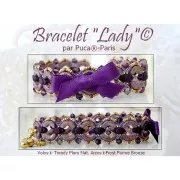 Perle di vetro Volos® da Puca® 4x8 mm - Trendy Wine Lees Mat x10g