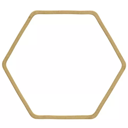 Anelli di montaggio e tessitura esagonali 25x28 mm - Ottone non trattato x25