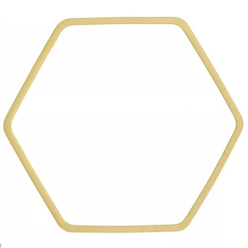 Anelli di montaggio e tessitura esagonali 30x33 mm - Oro x25