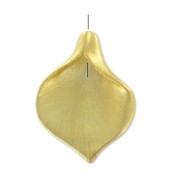 Ciondolo a forma di petalo 17 mm - Dorato con oro fino satinato x1