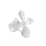 Ciondolo fiore 16 mm Placcatura argento fino|raw }}