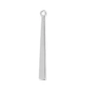 Ciondolo baguette 25 mm Placcatura argento fino