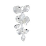 Pendente grappolo di fiori 32 mm Placcatura argento fino