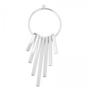 Pendente ciondoli 80 mm Placcatura argento fino