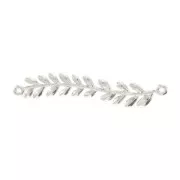 Separatore felce 2 anelli 36 mm Placcatura argento fino