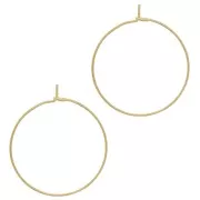 25 mm Créoles - Acciaio inossidabile 316L placcato oro x20