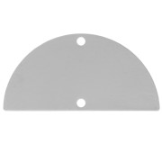 Accessorio di montaggio e tessitura 2 fori a mezzaluna 30x15 mm - Argento x1|raw }}