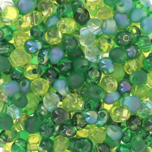 Mix Mini-gouttes Miyuki 3.4 mm DP-MIX-10 - Ever Green x8g