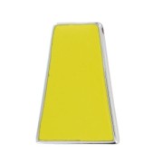 Pendente trapezio acrilico 46x31 mm argentato/Giallo