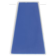Pendente trapezio acrilico 46x31 mm argentato/Blu