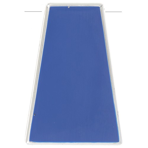 Pendente trapezio acrilico 46x31 mm argentato/Blu