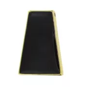 Pendente trapezio acrilico 46x31 mm dorato/nero