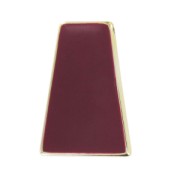 Pendente trapezio acrilico 46x31 mm dorato/Bordeaux