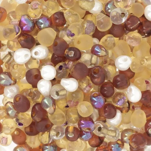 Mix Mini-gouttes Miyuki 3.4 mm DP-MIX-20 - Golden Grains x8g