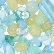 Assortimento di perle di Boemia - Caraibi x50g