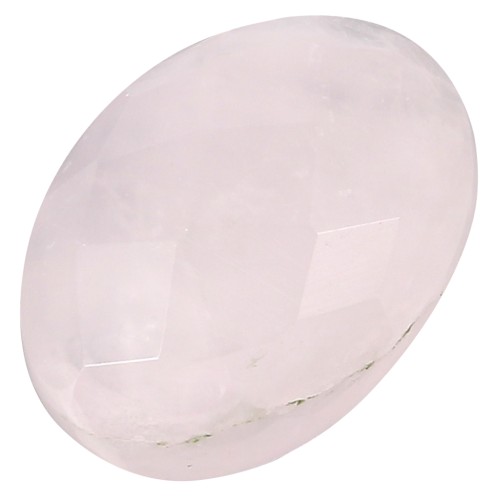 Cabochon ovale sfaccettato mm. 14x10 Quartz Rose