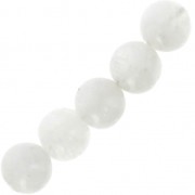 Perla rotonda da 5,5 mm a 6 mm in pietra semipreziosa - Pietra di luna x15