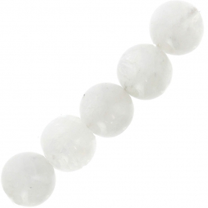 Perla rotonda da 5,5 mm a 6 mm in pietra semipreziosa - Pietra di luna x15