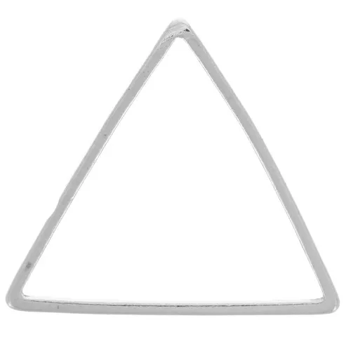 Anello di montaggio e tessitura a triangolo 15x17 mm - Argento x1
