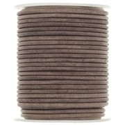 Cordoncino in pelle 2 mm - Vintage marrone scuro x20m|raw }}