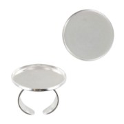Anello Castone retro piatto mm. 25 Argento 925|raw }}