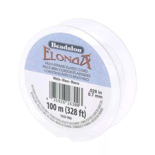 Filo elastico Elonga 0,7 mm - Multi-filo - Bianco x100m