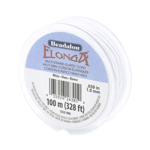 Filo elastico Elonga 1 mm - Multi-filo - Bianco x100m